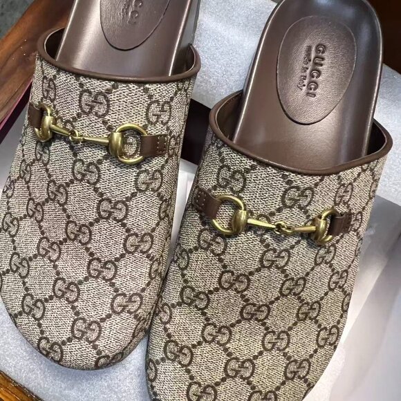 Women’s Horserbit Mule Beige GG Canvas, New With Boxe Size 39 - Picture 8 of 12